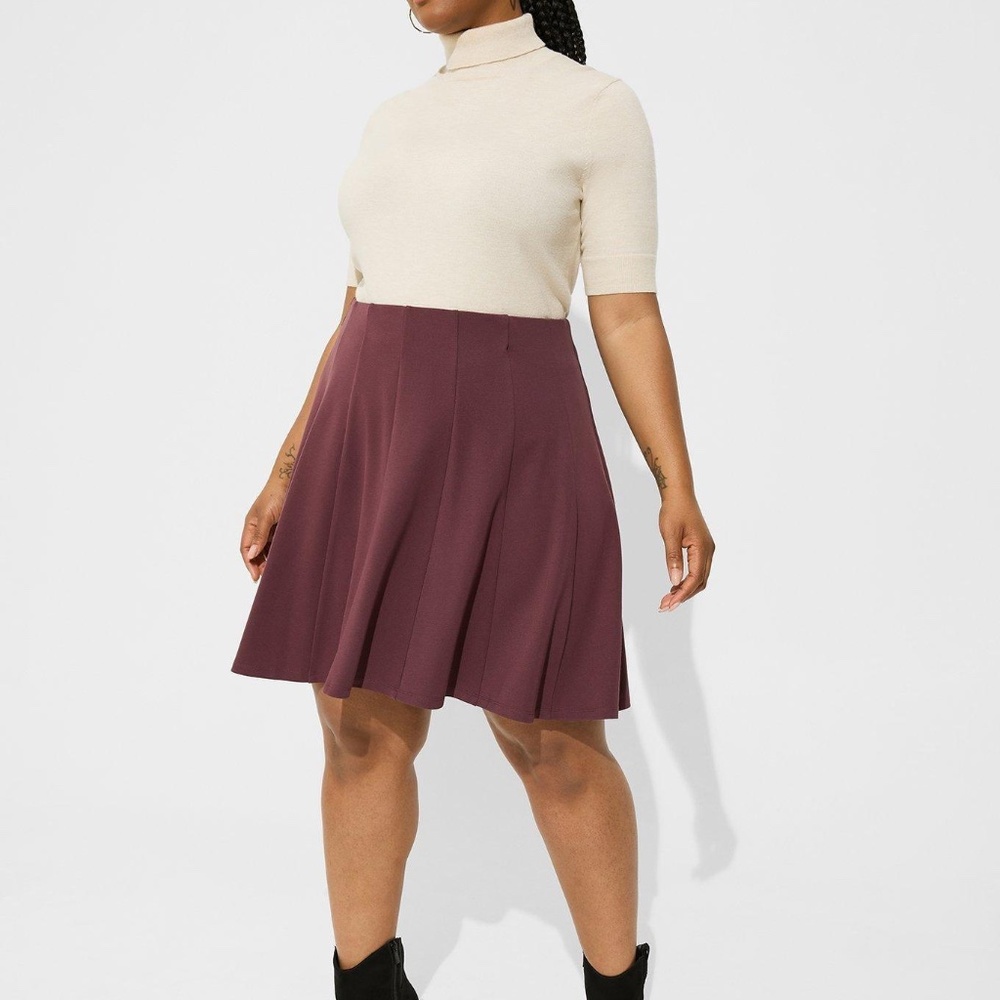 BRAND NEW Mini Studio Ponte Seamed Circle Skirt Sassafras Size 4x / 26